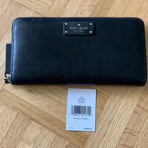 Kate Spade black leather neda grove street wallet